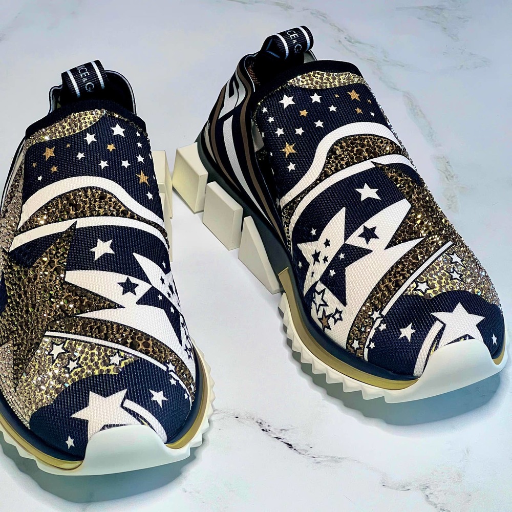 Dolce & Gabbana Comet-print Sorrento Slip-on Sneakers